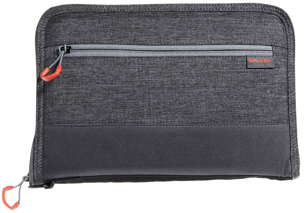 Allen 7757 Auto-Fit 2.0 Deluxe Soft Handgun Case Gray Foam Padding Knit Lining Lockable for Full-Size Semi-Autos 11"