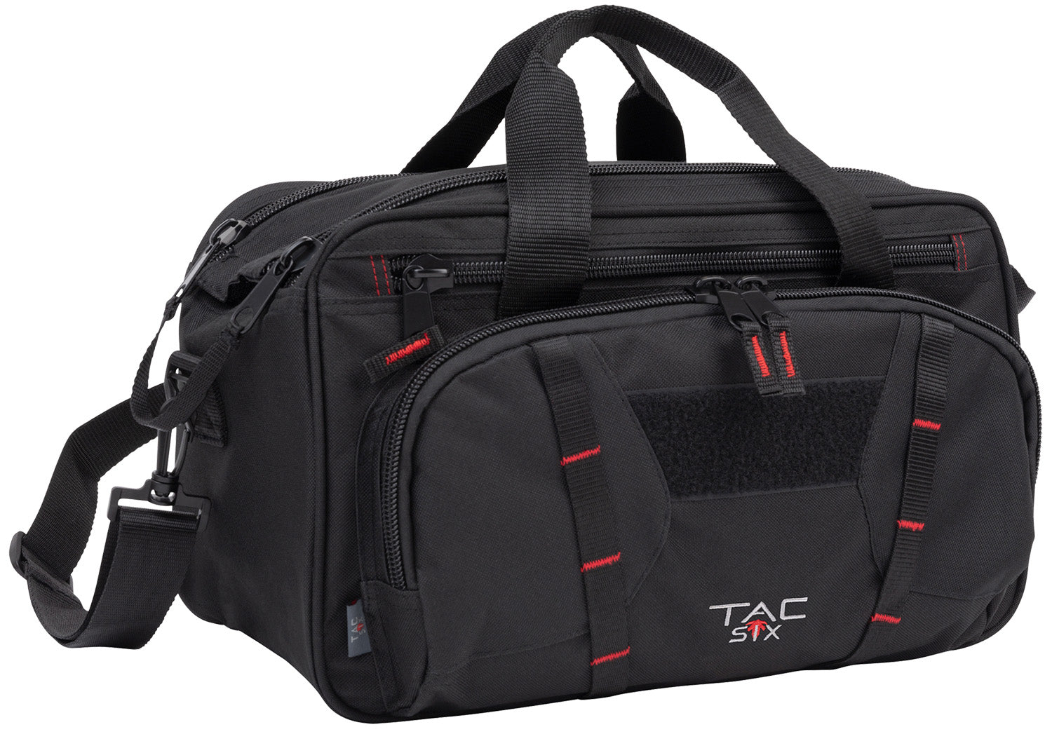 Tac Six 8247 Black Endura Tactical Sporter Range Bag w/ Exterior Webbing and Pockets