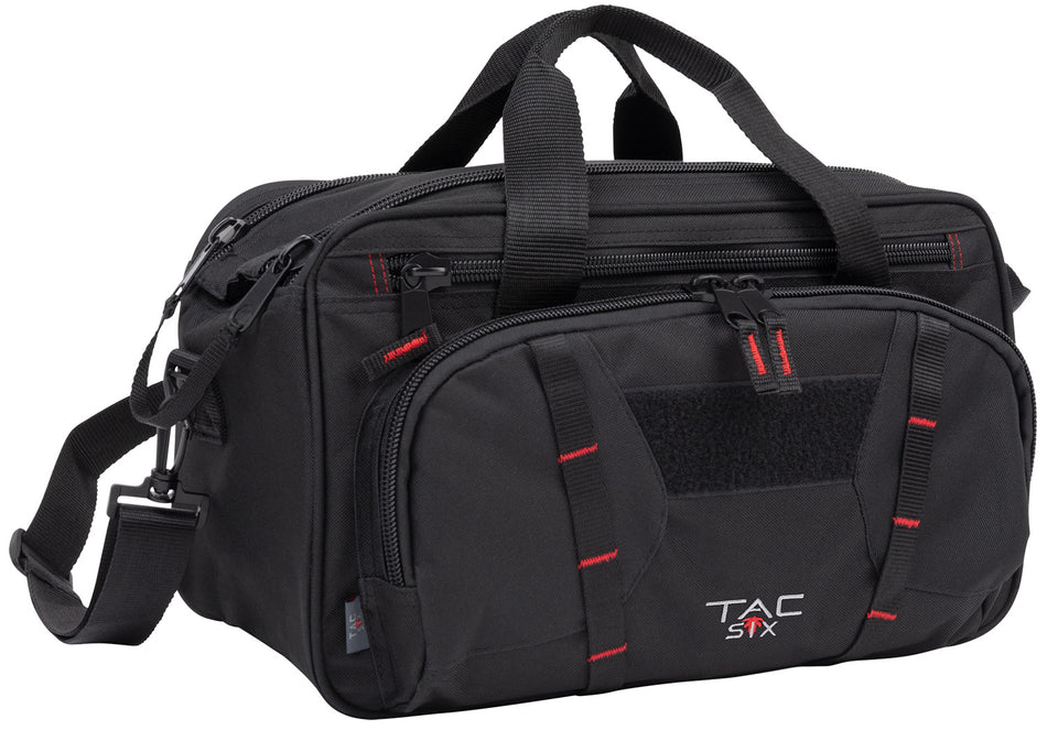 Tac Six 8247 Black Endura Tactical Sporter Range Bag w/ Exterior Webbing and Pockets
