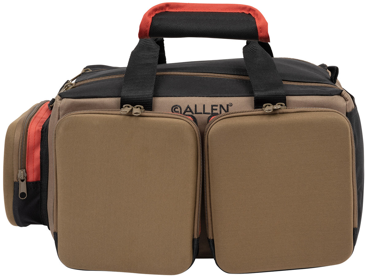 Allen 8305 Eliminator Rangemaster Range Bag Coyote Tan Rigid Bottom with Feet and Internal Pocket plus Pistol Rug