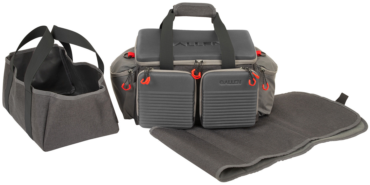 Allen 8325 Competitor Premium Range Bag Gray with Fold-Up Gun Mat Internal Tote and Elastic Shell Loops