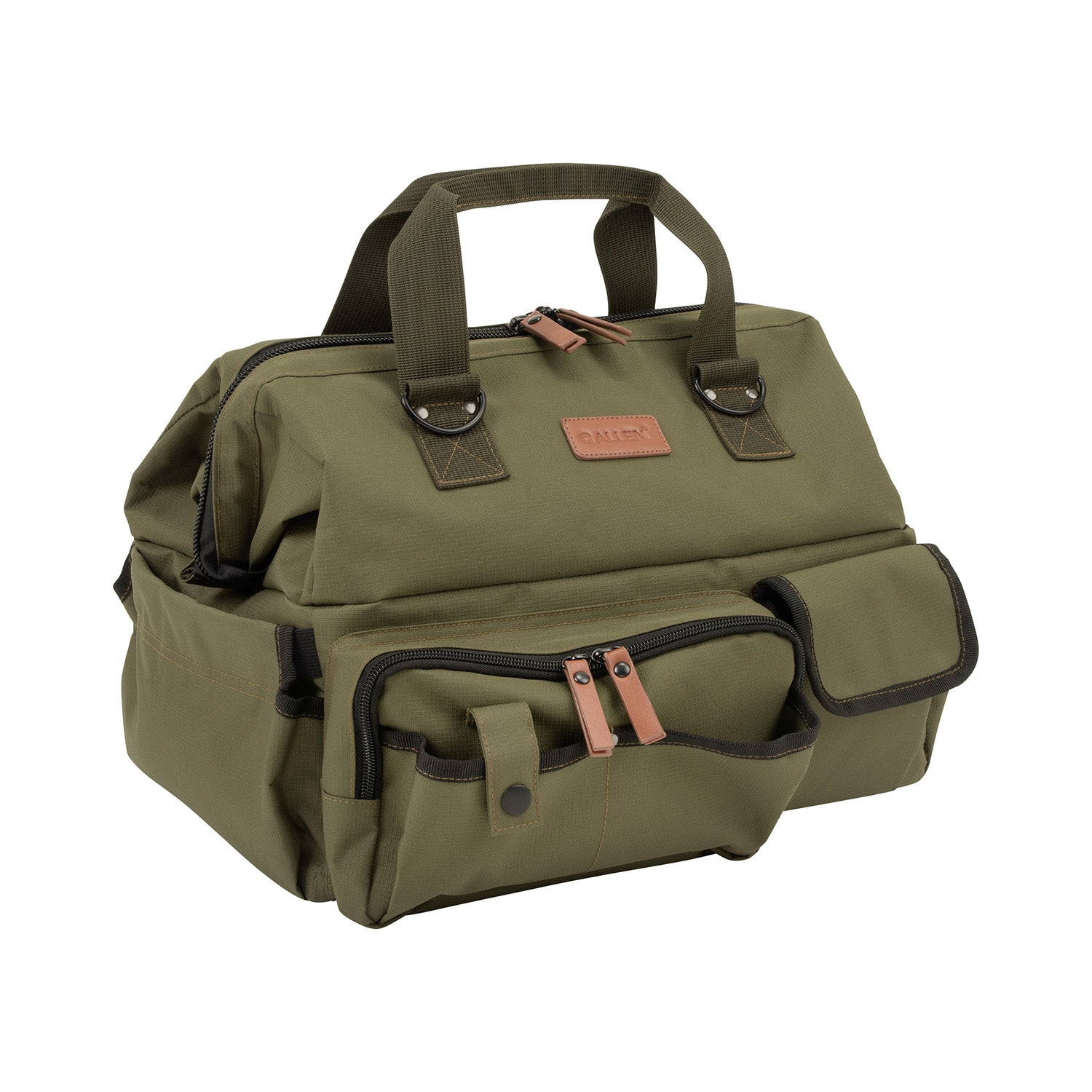 Allen 8329 Triumph Range Bag Green 600D Ripstop with Stretch Pockets Elastic Shell Loops and Pistol Mat