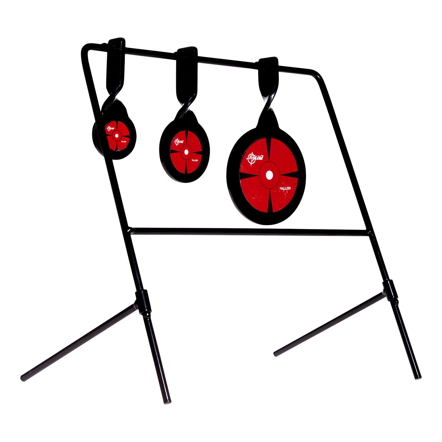 EZ-Aim 15403 Steel Circle Deflector Spinner Shooting Target Air Rifle/Rimfire Black and Red