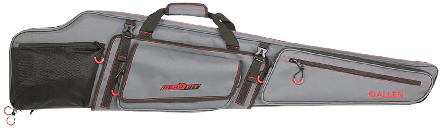 Allen 94948 Dakota 48" Scoped Rifle Case Gray with Red Accents Rubber Zipper Pulls and Organizer Pocket
