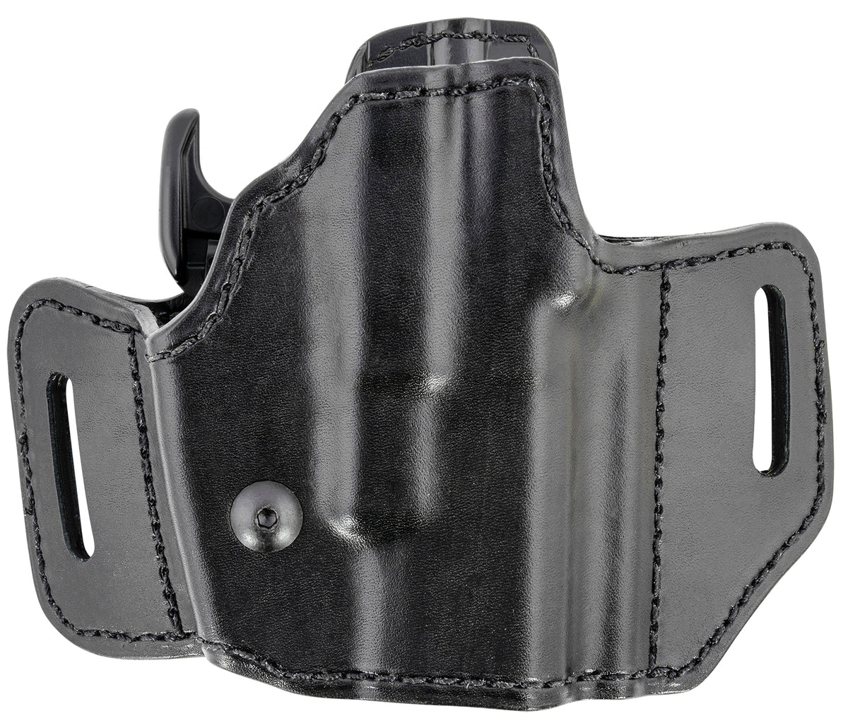 Bianchi 126GLS Assent Pro-Fit OWB Black Leather Holster Size 11 w/GLS Retention, Glock 26/S&W M&P Compact/FN FNS Compact, Right Hand