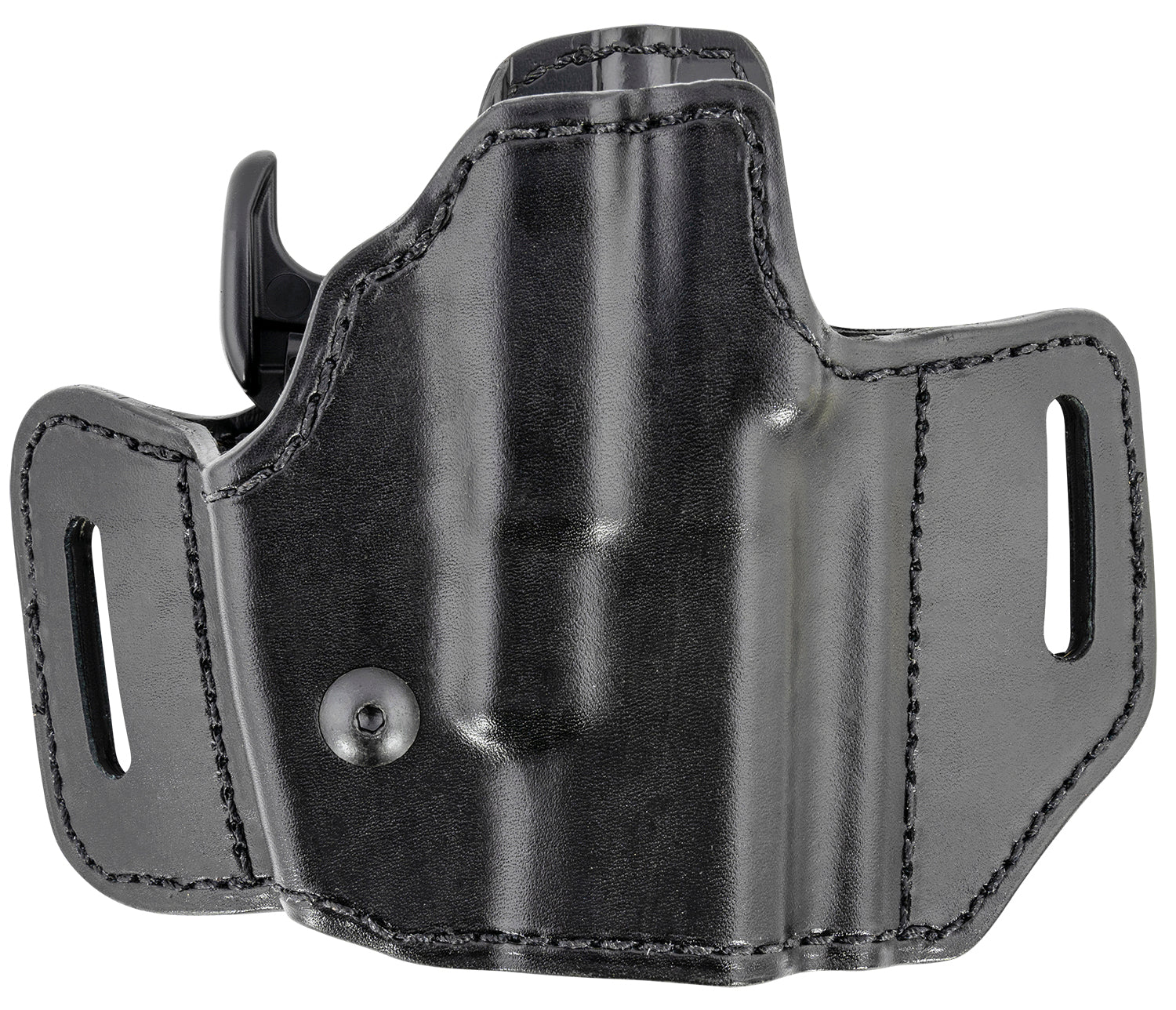 Bianchi 126GLS Assent Pro-Fit OWB Black Leather Holster Size 11 w/GLS Retention, Glock 26/S&W M&P Compact/FN FNS Compact, Right Hand