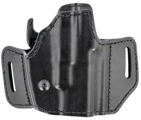 Bianchi 126GLS Assent Pro-Fit OWB Black Leather Holster Size 11 w/GLS Retention, Glock 26/S&W M&P Compact/FN FNS Compact, Right Hand