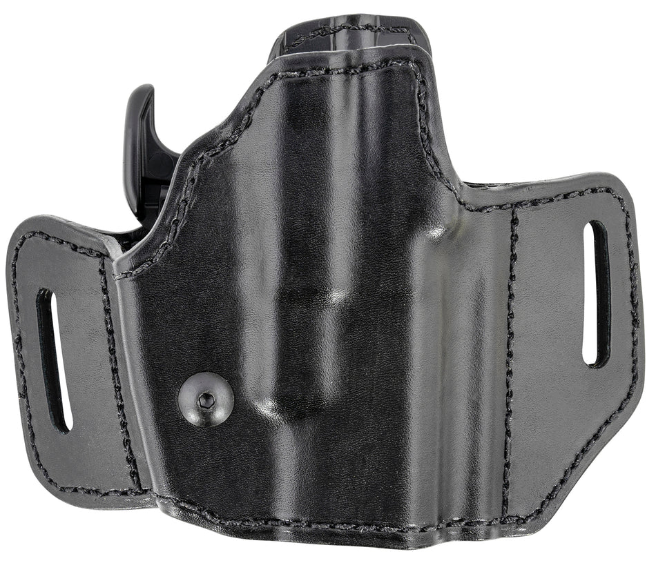 Bianchi 126GLS Assent Pro-Fit OWB Black Leather Holster Size 11 w/GLS Retention, Glock 26/S&W M&P Compact/FN FNS Compact, Right Hand