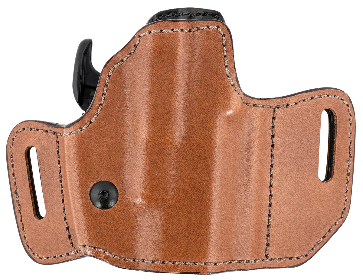 Bianchi 31831 Assent Pro-Fit OWB Belt Slide Holster Size 11 Tan Leather Fits S&W Shield/FN FNS Compact/Glock 26/27 RH