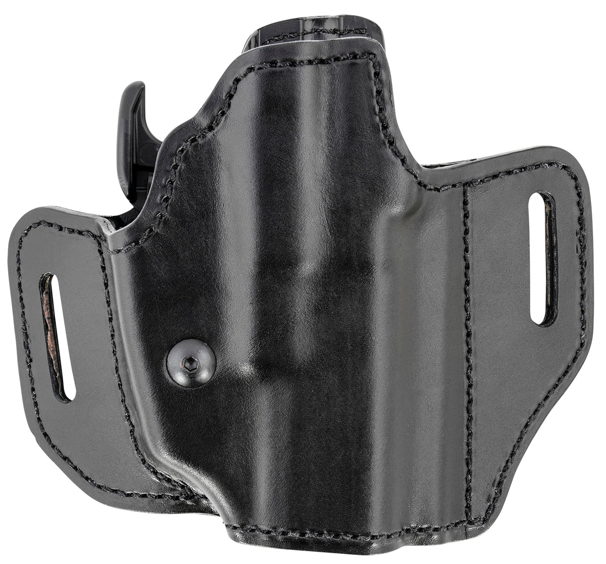 Bianchi 52831 Assent Pro-Fit OWB Belt Slide Holster Size 13b Black Leather Fits Glock 19/Ruger Security-9/FN FNS RH