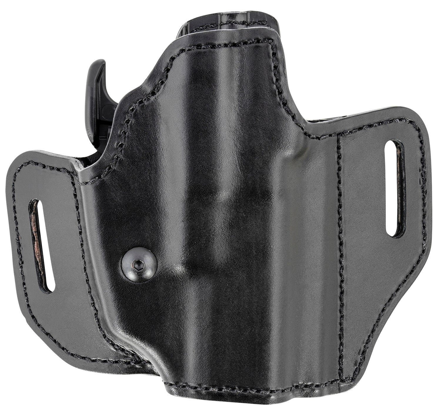 Bianchi 52831 Assent Pro-Fit OWB Belt Slide Holster Size 13b Black Leather Fits Glock 19/Ruger Security-9/FN FNS RH