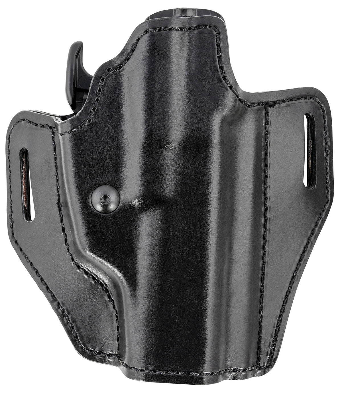 Bianchi 56831 Assent Pro-Fit OWB Belt Slide Holster Size 18 Black Leather Fits FN FNS/CZ 75/Colt 1911 5in RH