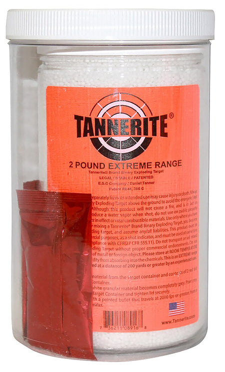 Tannerite 2ET 2 lb Exploding Rifle Target with Mixing Container and Catalyst Packets