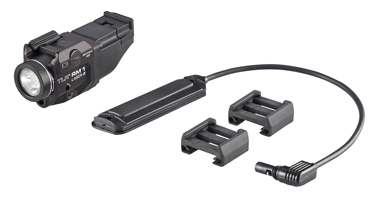 Streamlight TLR-1 RM w/Laser Black Anodized Aluminum 500 Lumens Red Laser Long Gun Kit Rail Mount