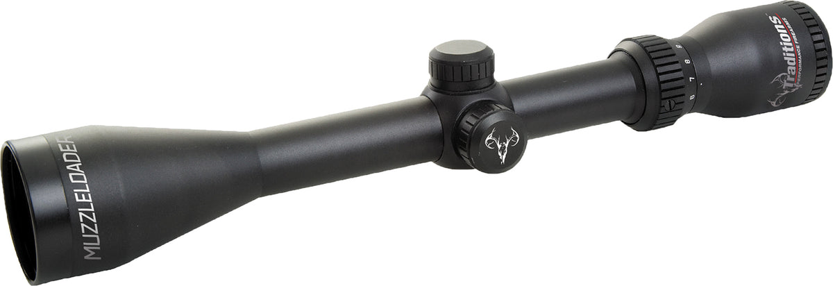 Traditions A1143RIR Illuminated Range Finding Muzzleloader Scope 3-9x 40mm Matte Finish