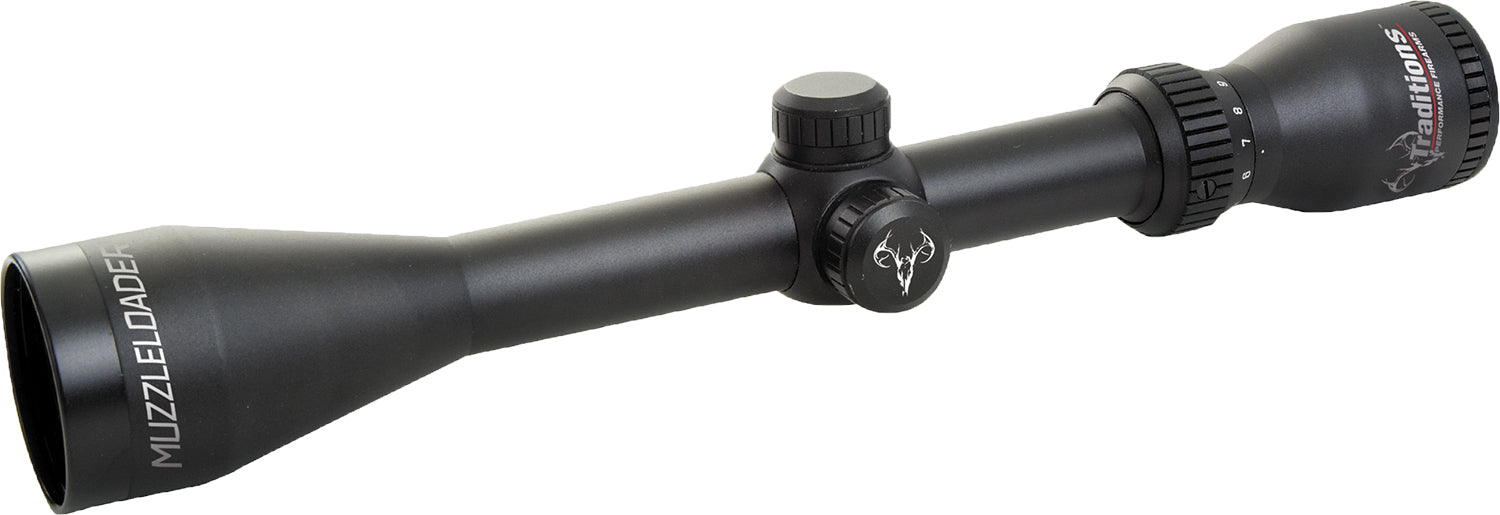 Traditions A1143RIR Illuminated Range Finding Muzzleloader Scope 3-9x 40mm Matte Finish