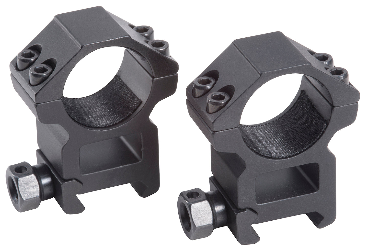 Traditions A764H Matte Black 30mm High Tactical Rings Weaver Style Mount
