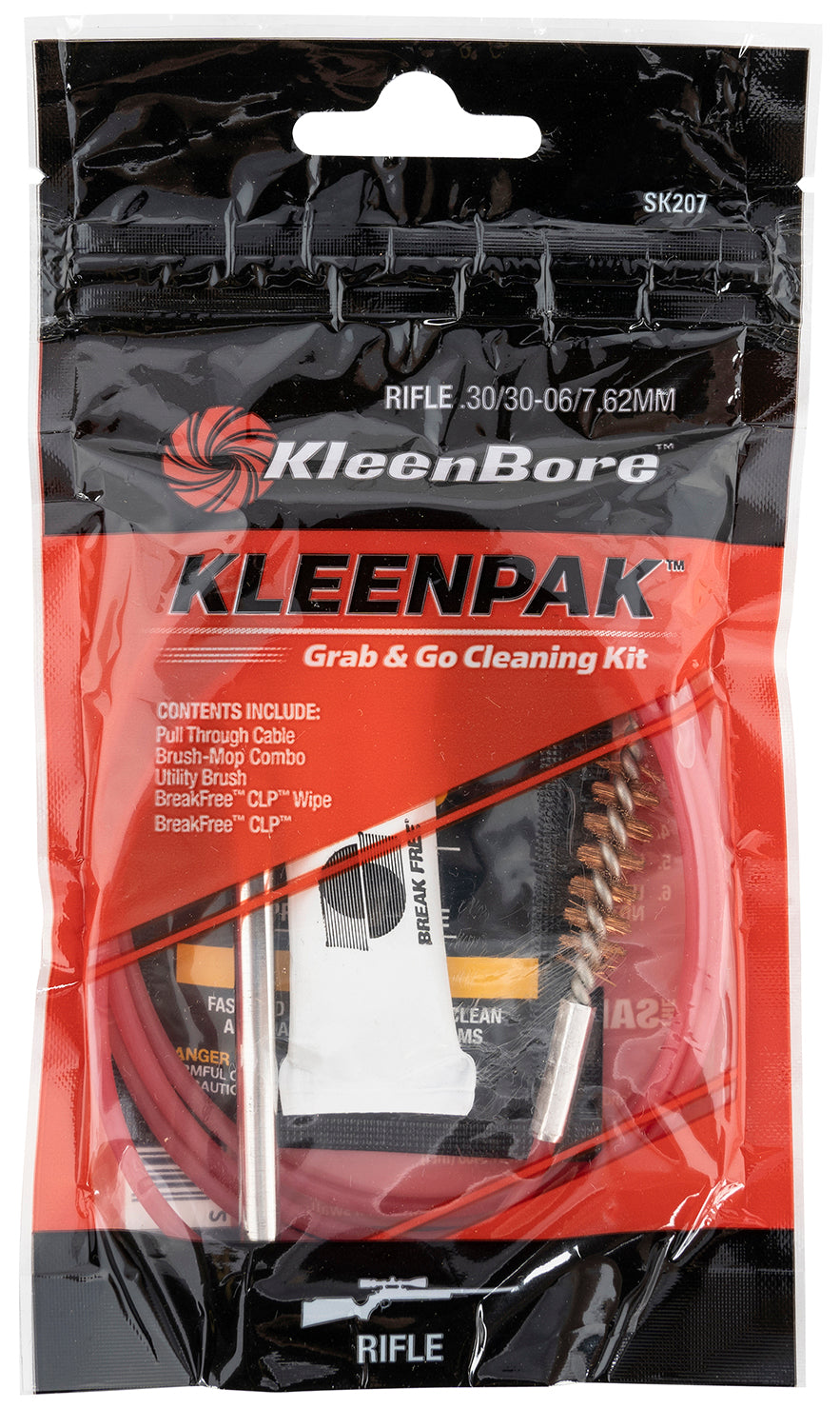 KleenBore SK20710 Grab & Go Cleaning Kit .30 Cal/7.62mm Rifle 10 Pack