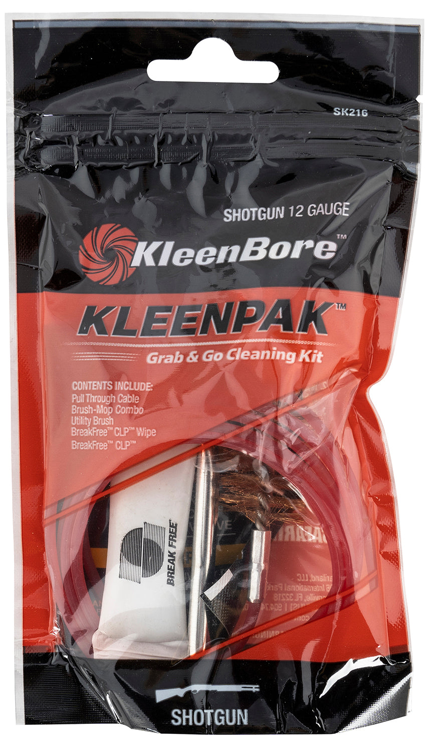 KleenBore SK21610 Grab & Go Pull-Through Shotgun Cleaning Kit 12 Gauge 10pk