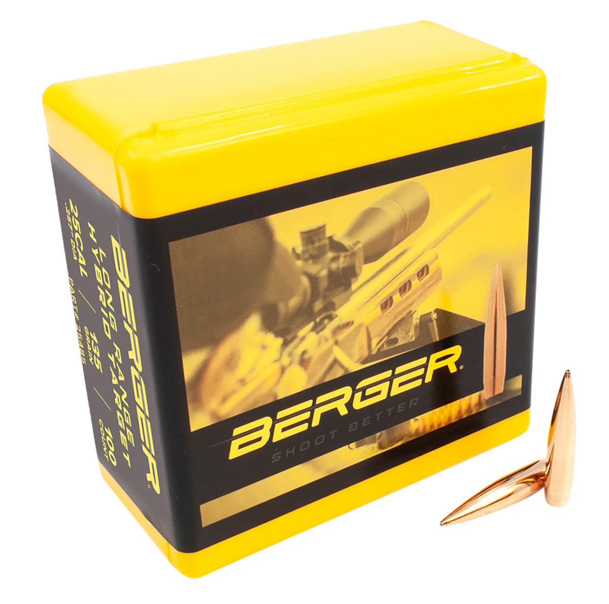 Berger Bullets 25485 25 Caliber 135 Grain Long Range Hybrid Target 100ct