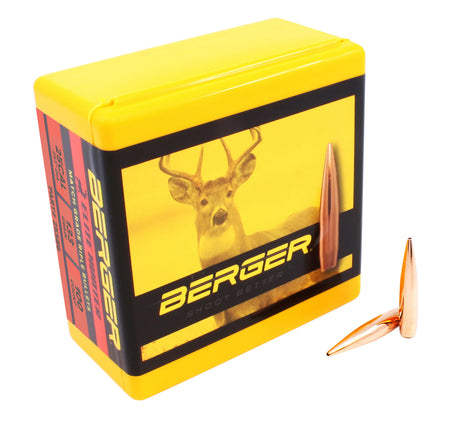 Berger Bullets 25586 Elite Hunter 25 Caliber 133 Grain Boat Tail 100ct