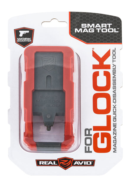 Real Avid AVGLOCKMT Smart Mag Tool Compatible with Glock Gray/Red
