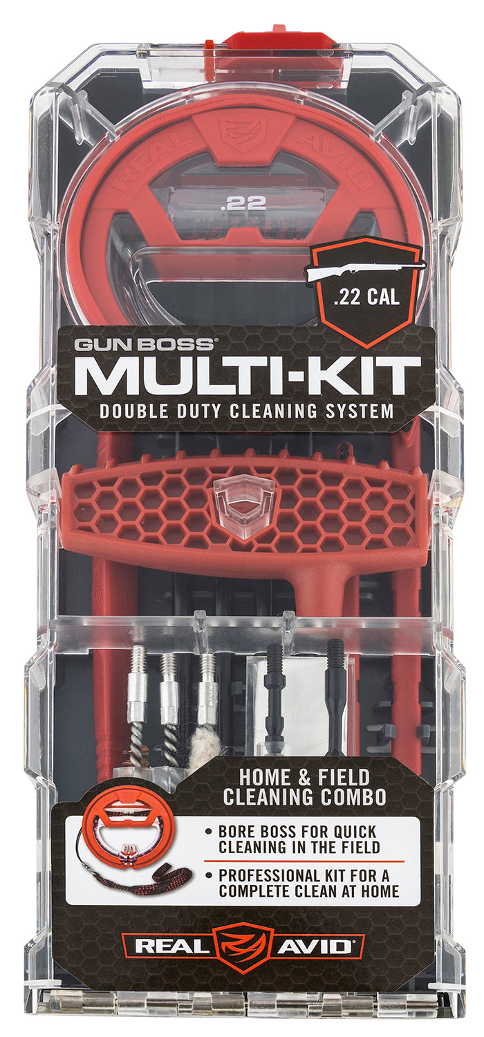 Real Avid Gun Boss Multi-Kit .22 Cal Rifle Cleaning Kit with Bore Boss