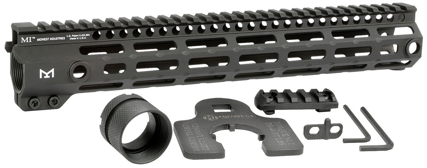Midwest Industries MIG4M12625 AR-15 G4M 12.6" Free-Float M-LOK Handguard Black Hardcoat Anodized Aluminum