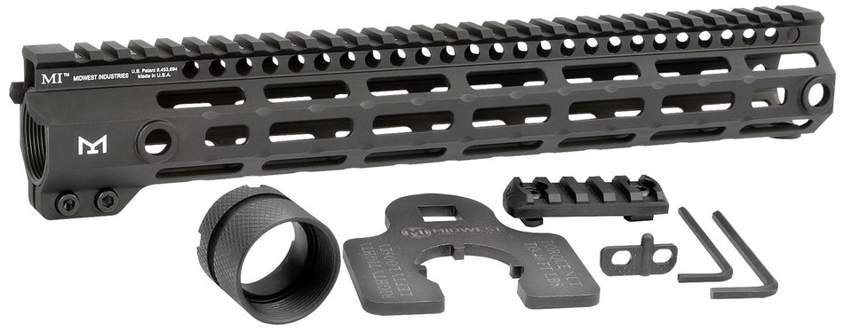 Midwest Industries MIG4M12625 AR-15 G4M 12.6" Free-Float M-LOK Handguard Black Hardcoat Anodized Aluminum
