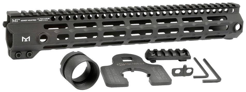 Midwest Industries MIG4M13375 AR-15 G4M 13.3" Free-Float M-LOK Handguard Black Hardcoat Anodized Aluminum