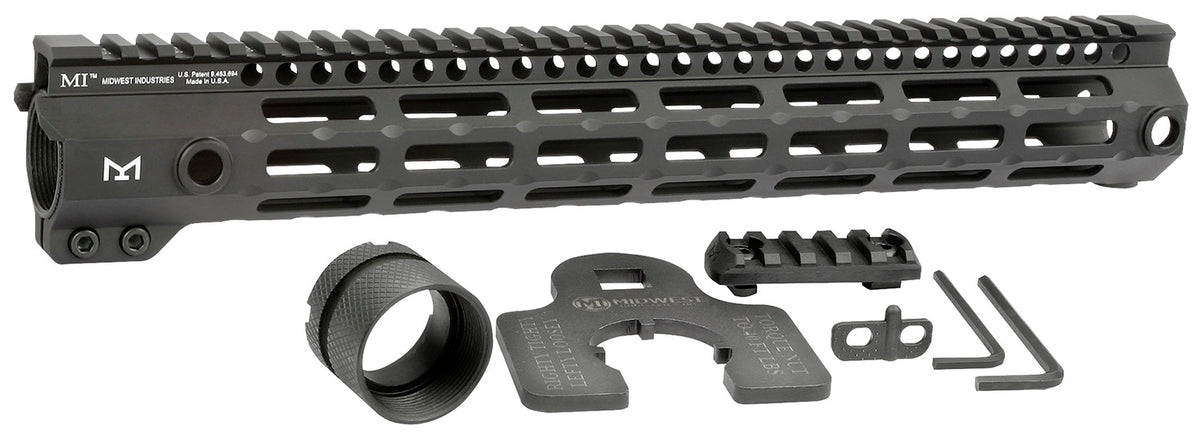 Midwest Industries MIG4M14 AR-15 G4M 14" Free-Float M-LOK Handguard Black Hardcoat Anodized Aluminum
