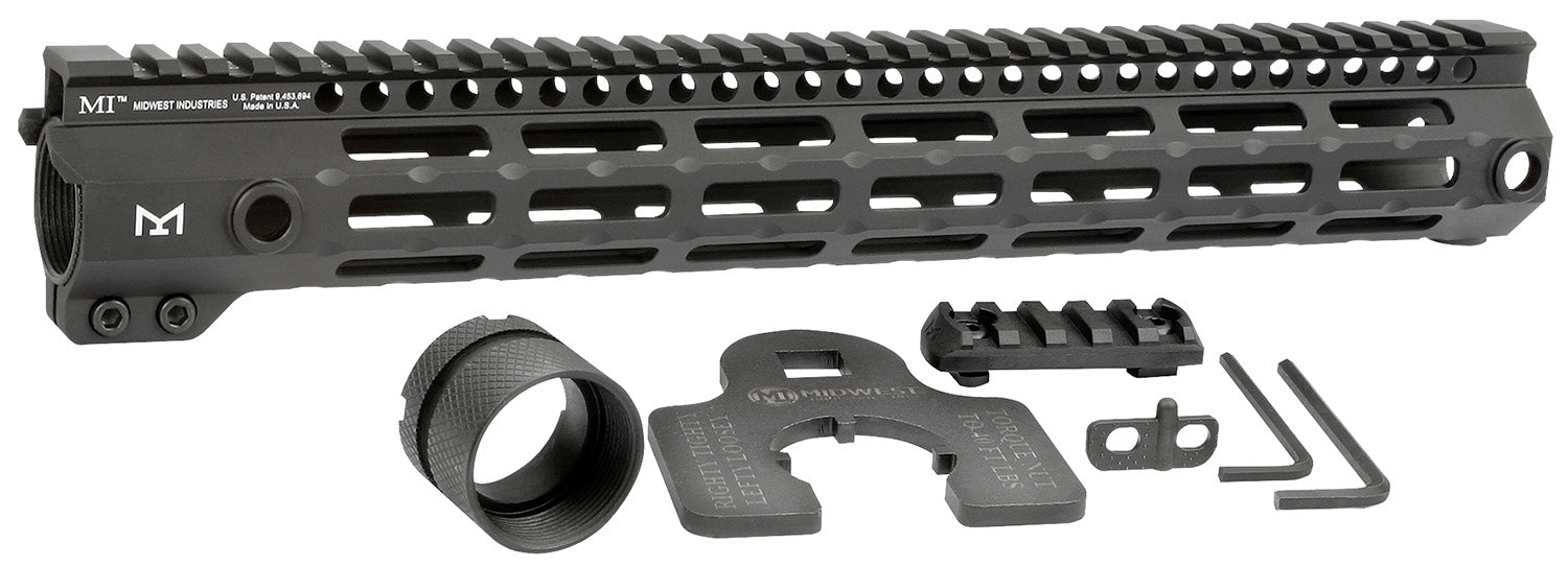 Midwest Industries MIG4M14 AR-15 G4M 14" Free-Float M-LOK Handguard Black Hardcoat Anodized Aluminum