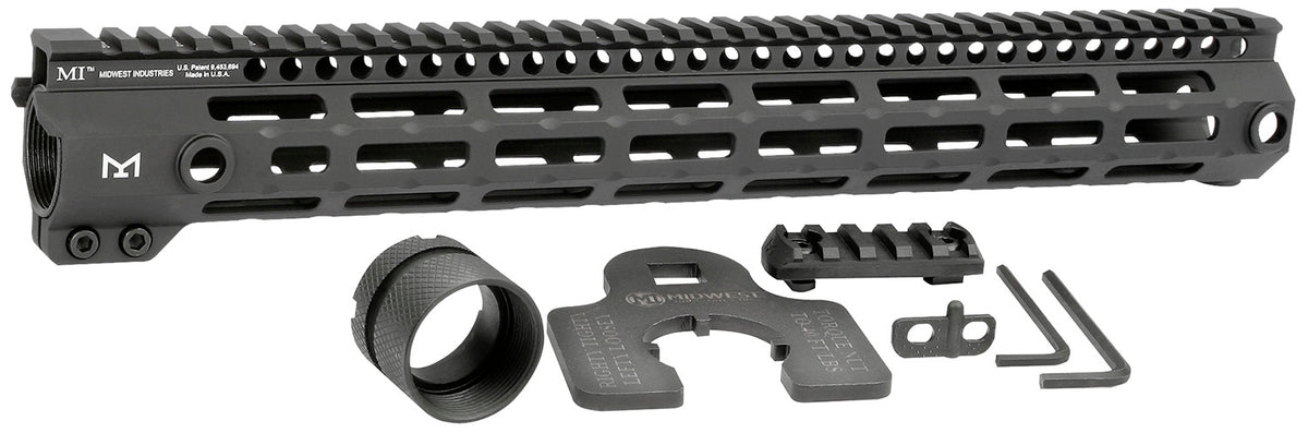Midwest Industries MIG4M15 Tactical G4M One Piece Handguard 15" AR-15 M-LOK Black Hardcoat Anodized