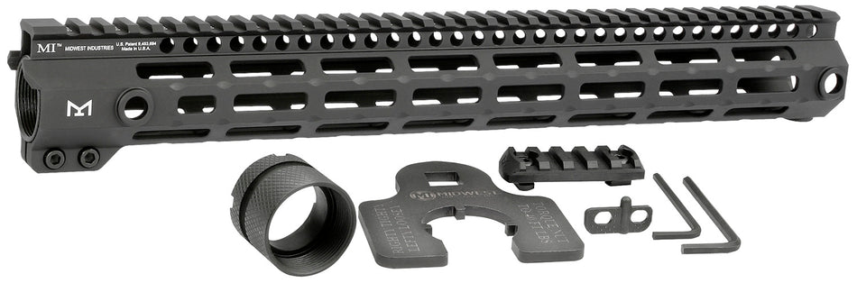Midwest Industries MIG4M15 Tactical G4M One Piece Handguard 15" AR-15 M-LOK Black Hardcoat Anodized