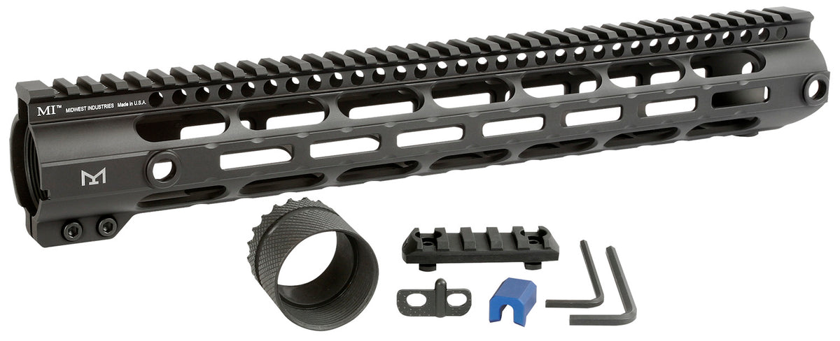 Midwest Industries MICRL30815 Combat Handguard AR-308 15" DPMS Low M-LOK Black Hardcoat Anodized 6061-T6