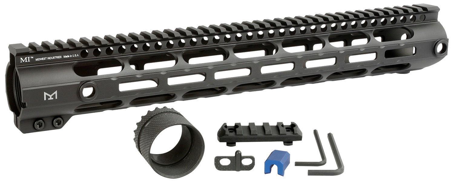 Midwest Industries MICRL30815 Combat Handguard AR-308 15" DPMS Low M-LOK Black Hardcoat Anodized 6061-T6