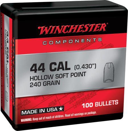 Winchester 44 Special 240 Grain Soft Point Component Reloading Bullets 100 Per Box