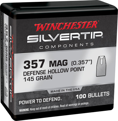 Winchester WB357S145X .357 Magnum 145gr Silvertip HP Component Reloading Bullets 100 Per Box
