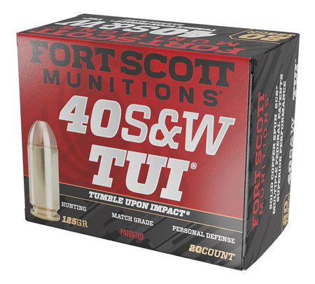 Fort Scott Munitions Tumble Upon Impact (TUI) Solid Copper Spun 125 Grain .40 S&W 1321 fps 758381721969
