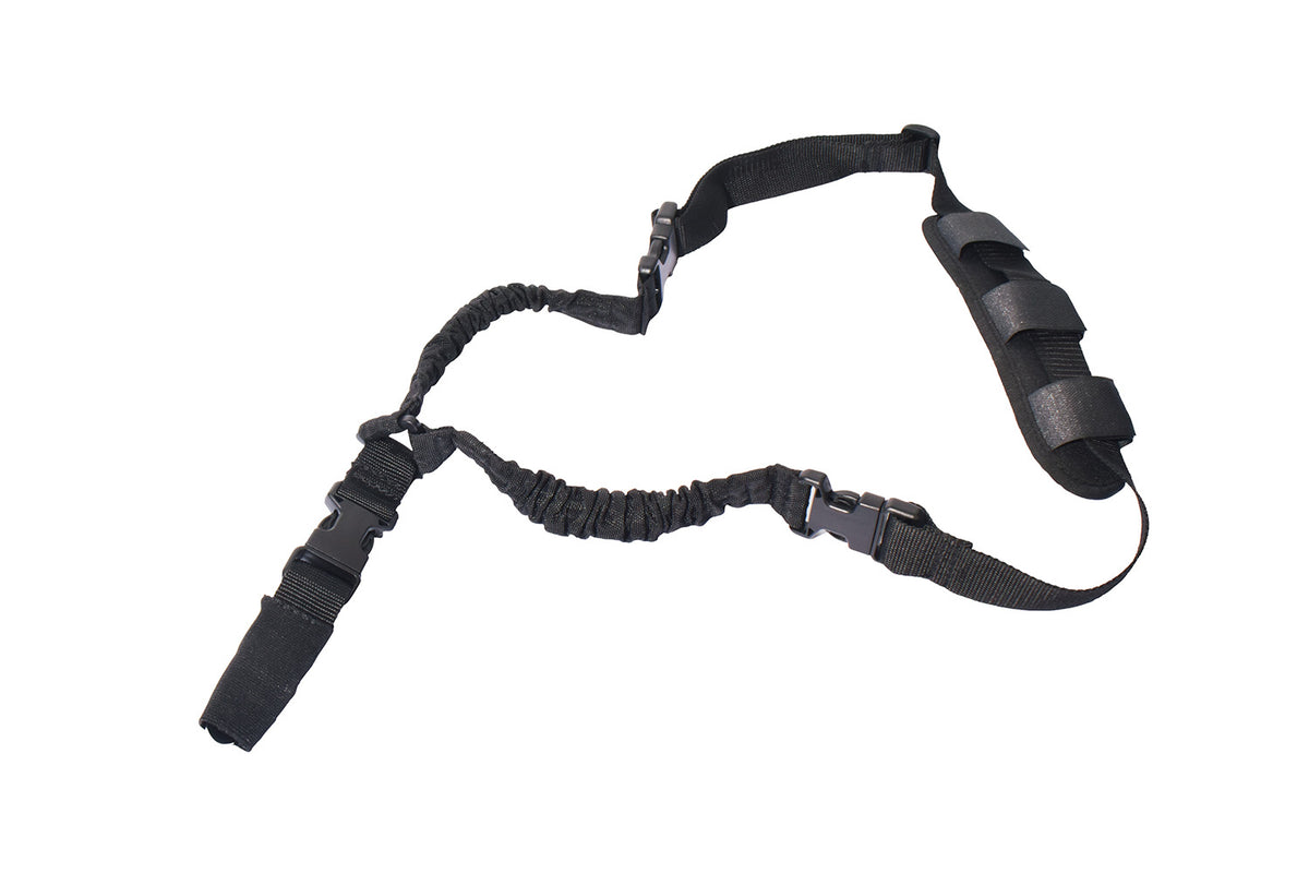 Rukx Gear Black Nylon Adjustable Bungee Tactical Single Point Sling ATICT1PSB