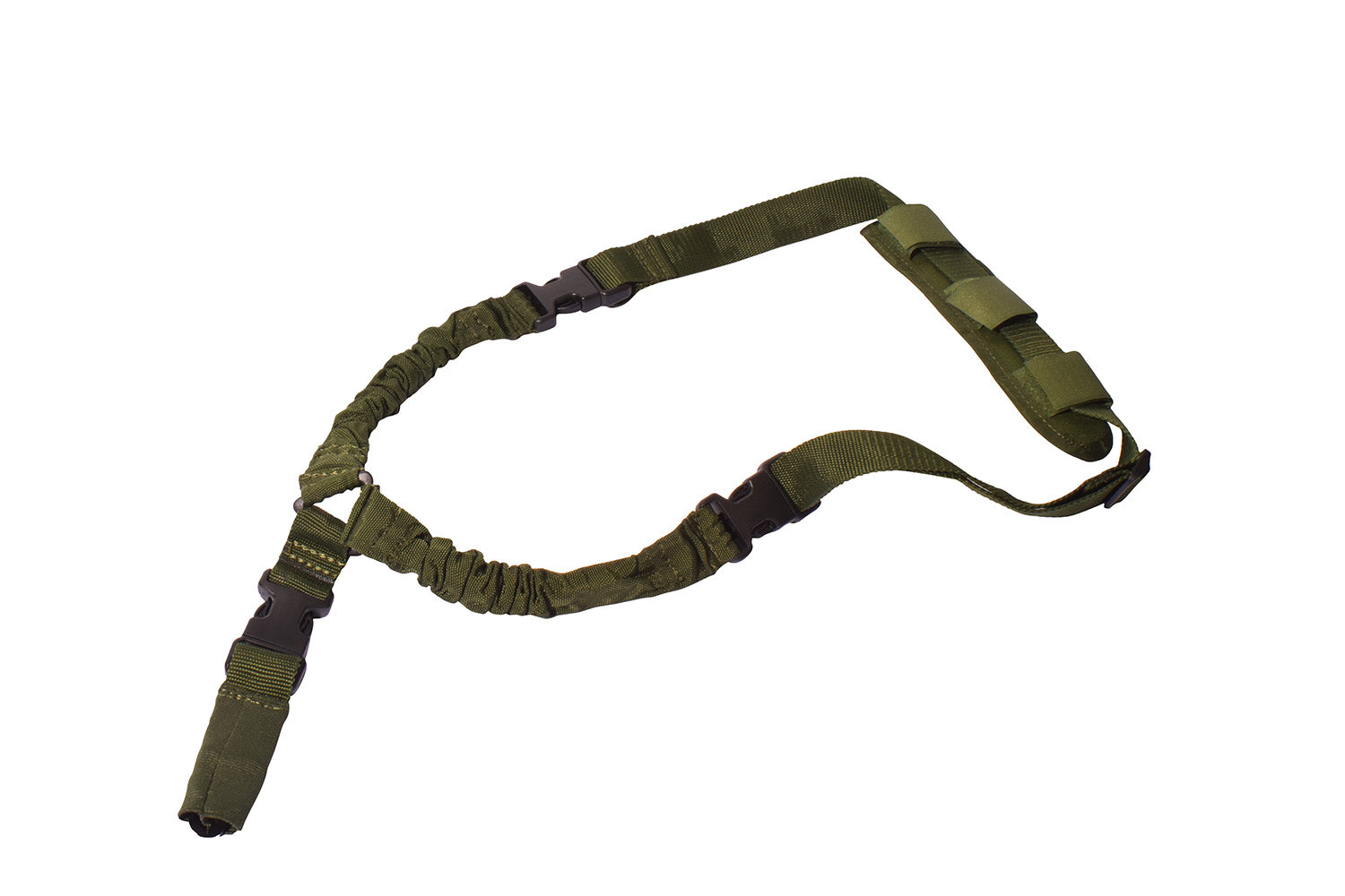 Rukx Gear Green Nylon Adjustable Bungee Tactical Single Point Sling ATICT1PSG