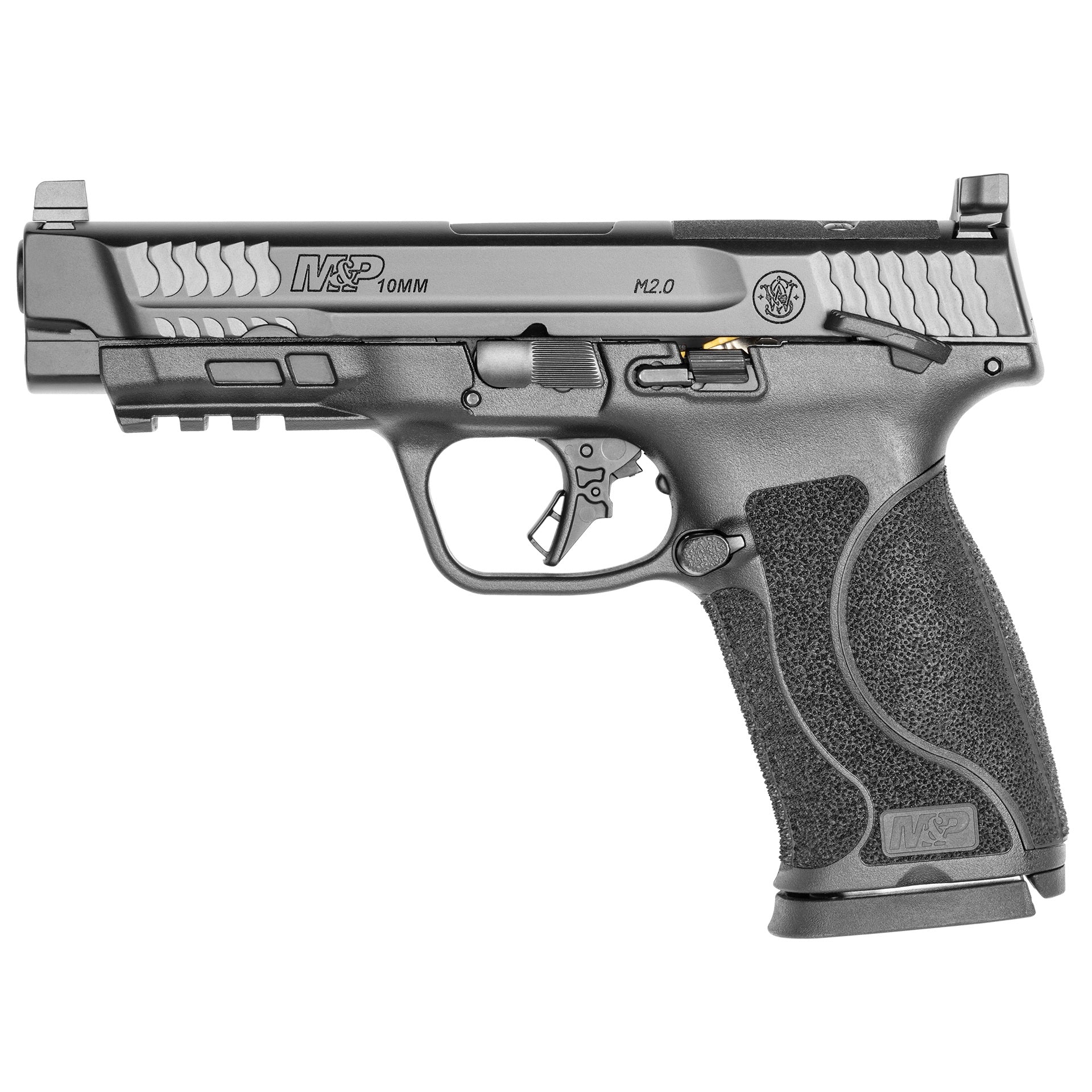Smith & Wesson 13388 M&P M2.0 M2.0 Full Size 10mm Auto 15+1, 4.60" Black Armornite Stainless Steel Barrel & Optic Cut/Serrated Slide, Matte Black Polymer Frame w/Picatinny Rail
