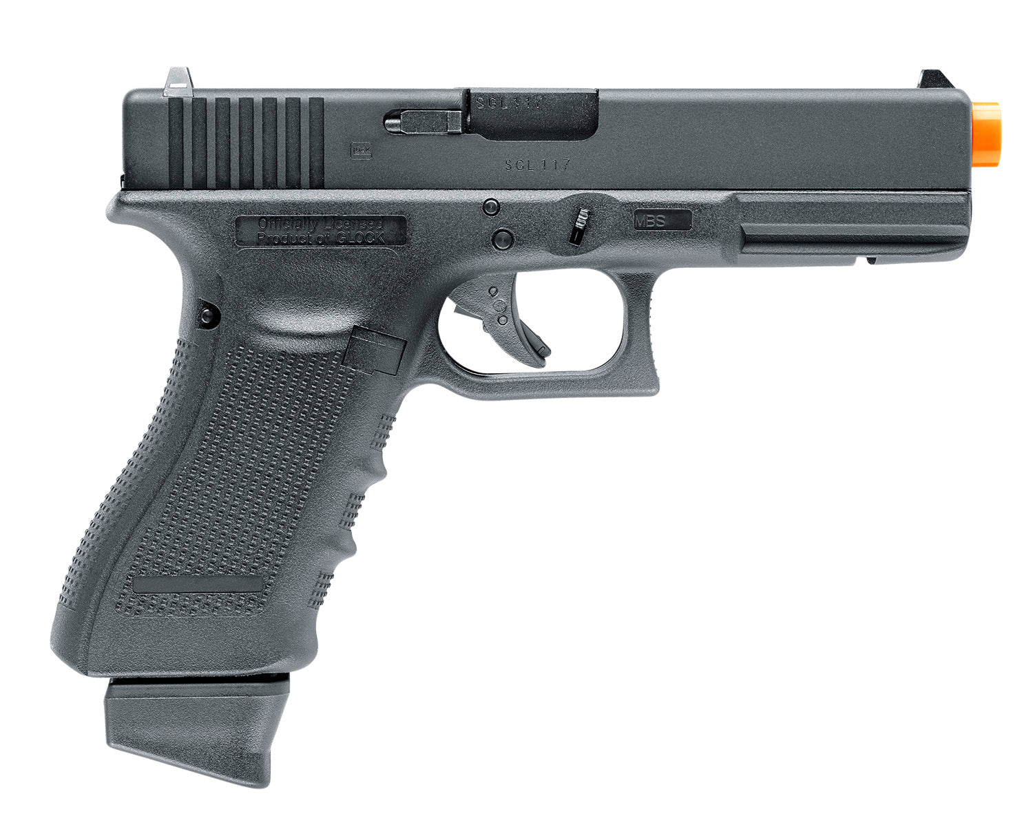 Umarex G17 Gen4 Airsoft CO2 Pistol 6mm Blowback 23+1 Black Frame Compatible with Glock 17 Holsters