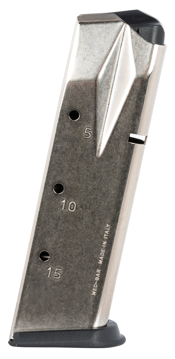 Mec-Gar MGP22815N Nickel Carbon Steel 15rd Extended 9mm Luger Mag for Sig Sauer P228