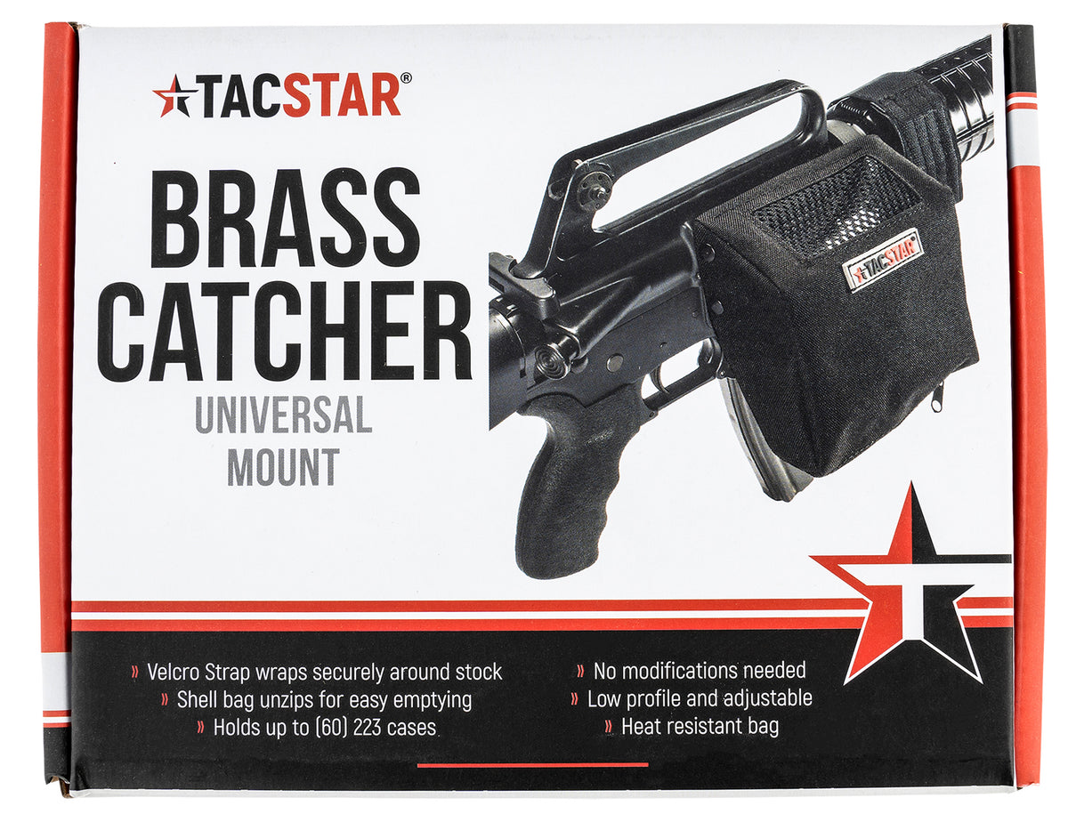 Lyman 1081245 Universal Firearm Brass Catcher Black Canvas Low-Profile Velcro Strap