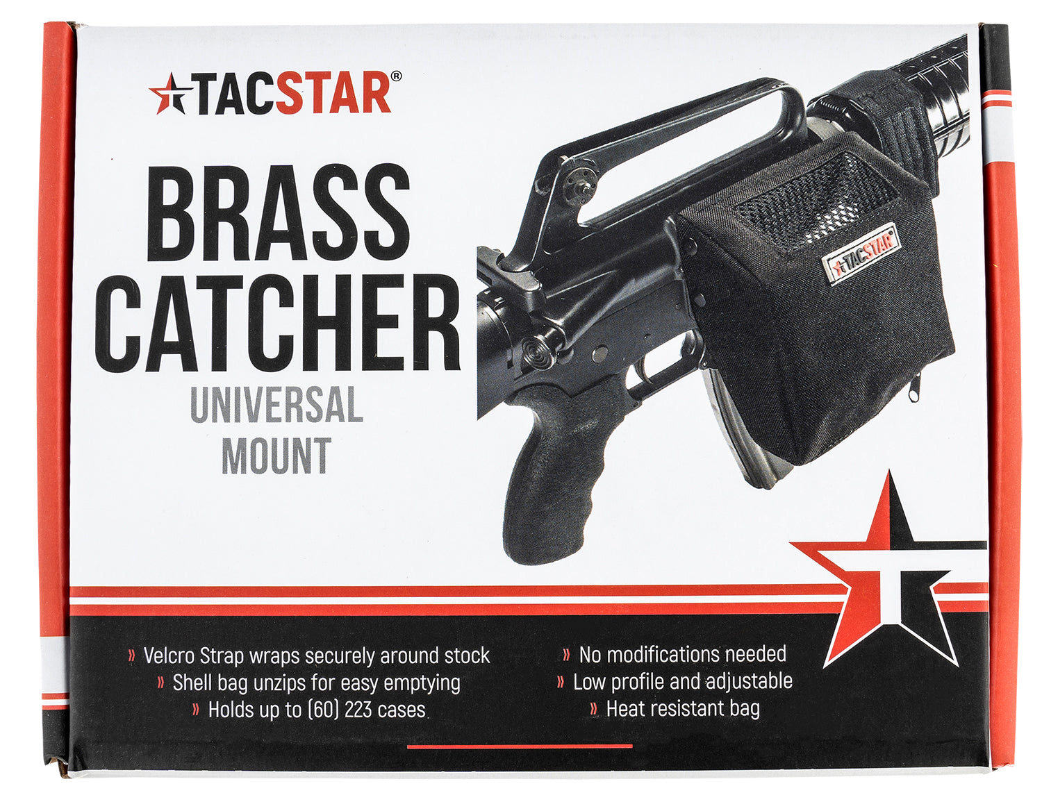 Lyman 1081245 Universal Firearm Brass Catcher Black Canvas Low-Profile Velcro Strap