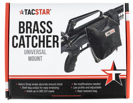 Lyman 1081245 Universal Firearm Brass Catcher Black Canvas Low-Profile Velcro Strap