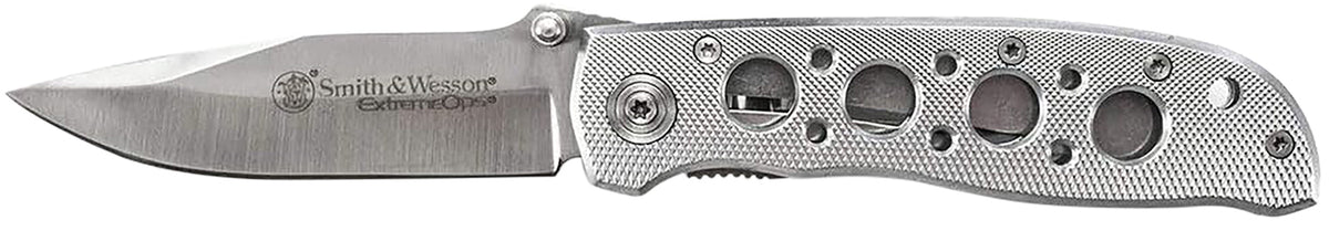 Smith & Wesson CK105HCP Extreme Ops Liner Lock 3.22" Drop Point 7Cr15MoV Blade Aluminum Handle with Clip