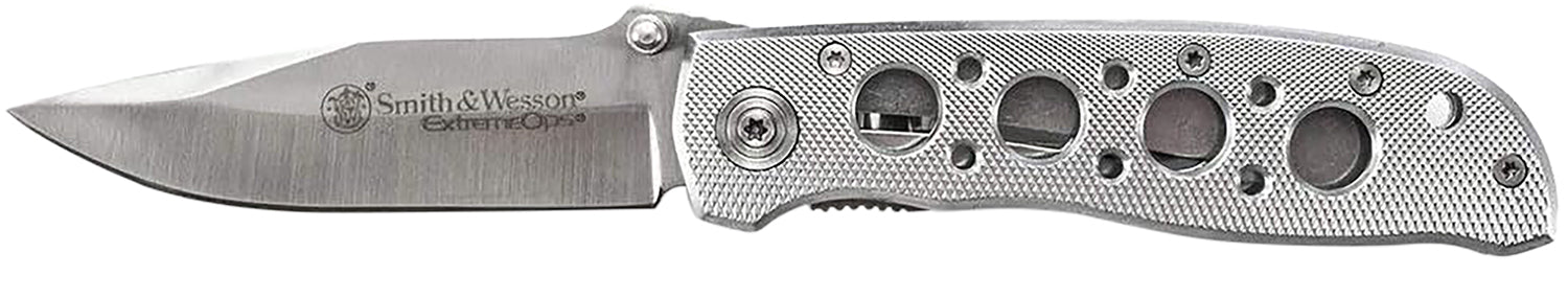 Smith & Wesson CK105HCP Extreme Ops Liner Lock 3.22" Drop Point 7Cr15MoV Blade Aluminum Handle with Clip
