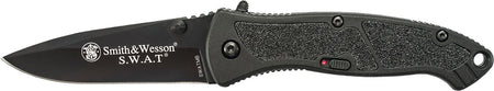 Smith & Wesson Knives SWATMBCP S.W.A.T. Folding Plain Black 4034 Stainless Steel Blade with Pocket Clip